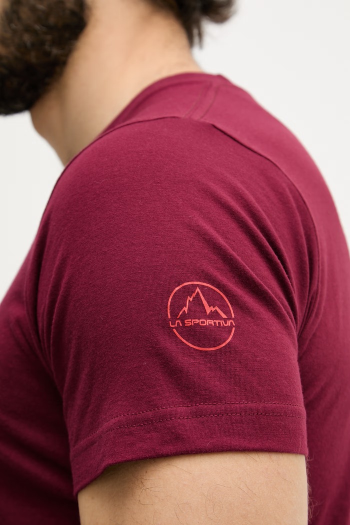 La Sportiva tricou pentru trekking pentru bărbați, din bumbac Ape ZACT204 burgundia