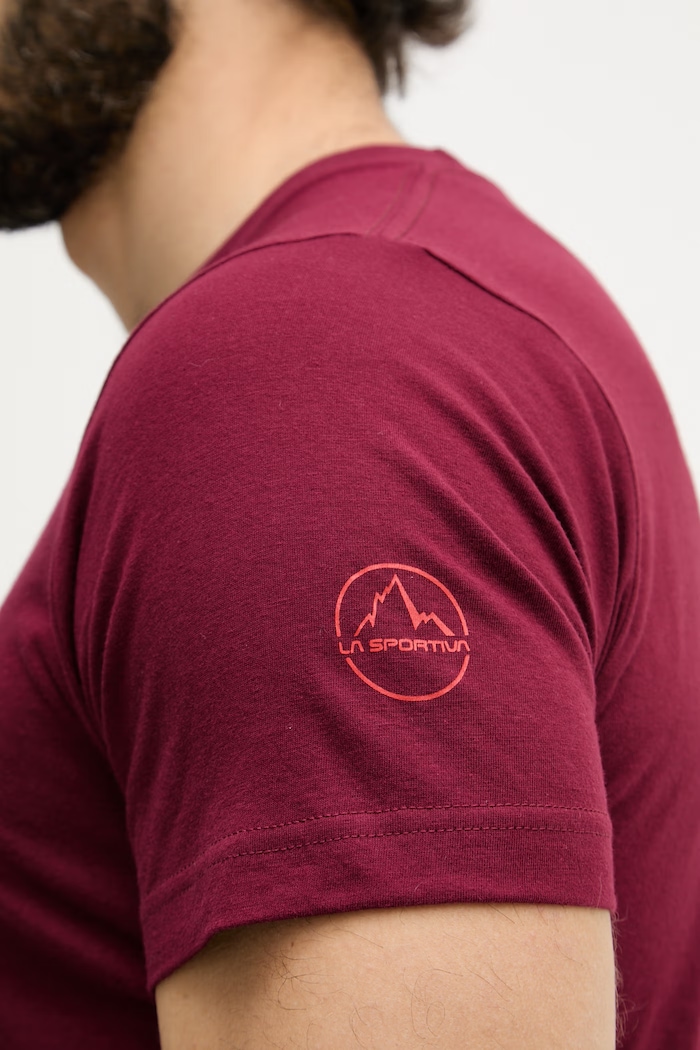 La Sportiva tricou pentru trekking pentru bărbați, din bumbac Ape ZACT204 burgundia