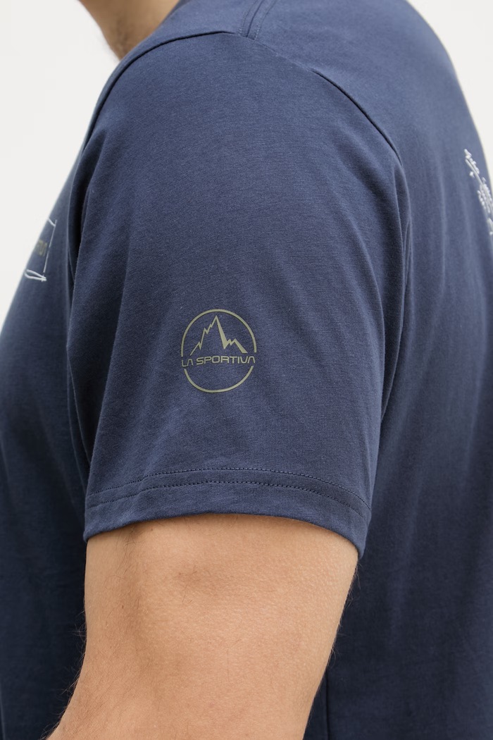 La Sportiva T-shirt trekkingowy męski bawełniany Mantra ZACT173 granatowy