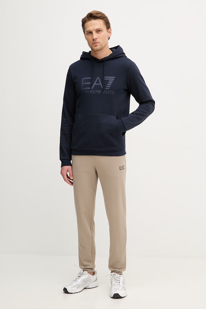 EA7 Emporio Armani bluza bawełniana AF22266.7M001413 granatowy SS26