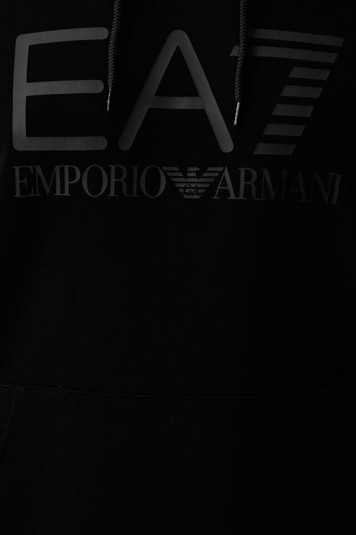 EA7 Emporio Armani bluza z kapturem męska bawełniana AF22266.7M001413 czarny