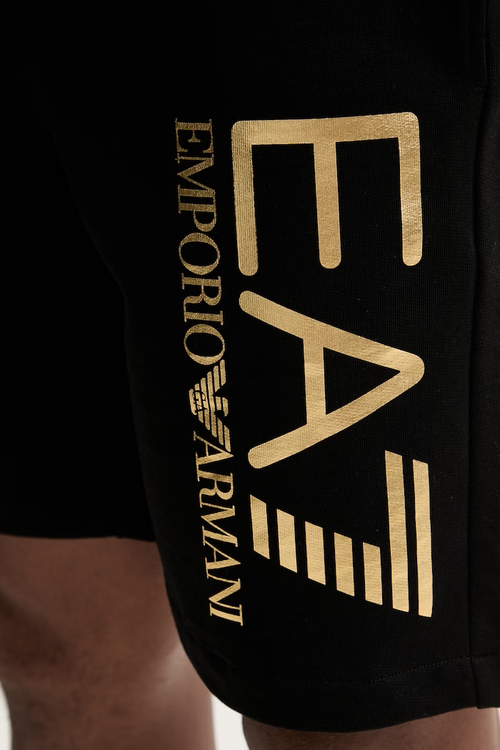 EA7 Emporio Armani pantaloni scurți din bumbac negru AF22266.7M001414