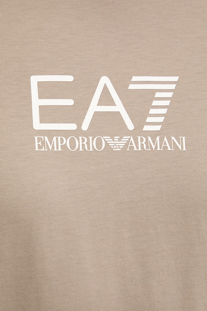 Bavlnené tričko EA7 Emporio Armani AF12503.7M001603 hnedá
