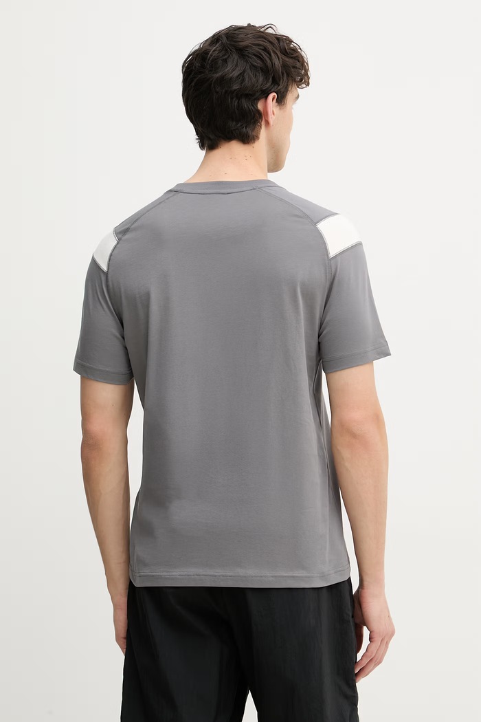 Oblačila EA7 Emporio Armani kratka majica moška bombažna AF10375.7M001624 siva