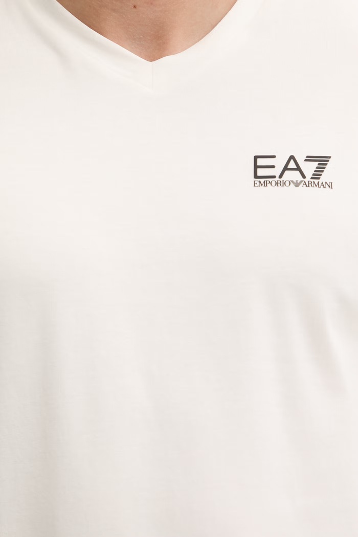 EA7 Emporio Armani T-shirt męski z bawełną PJVQZ.8NPT27 beżowy