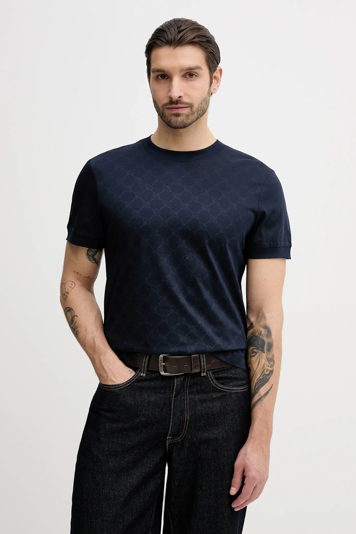 Joop! tricou din bumbac cu modele bleumarin 30100492