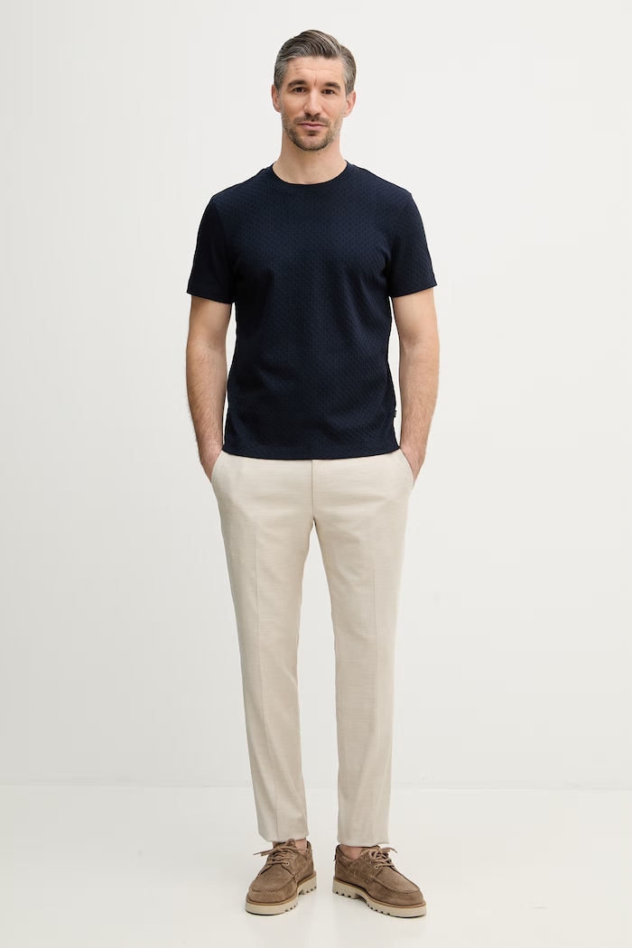 Joop! t-shirt bawełniany 30100493 granatowy SS26