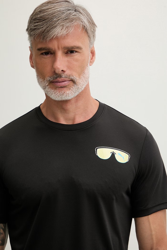 Puma T-shirt treningowy męski Run Nitro Graphic czarny 528449