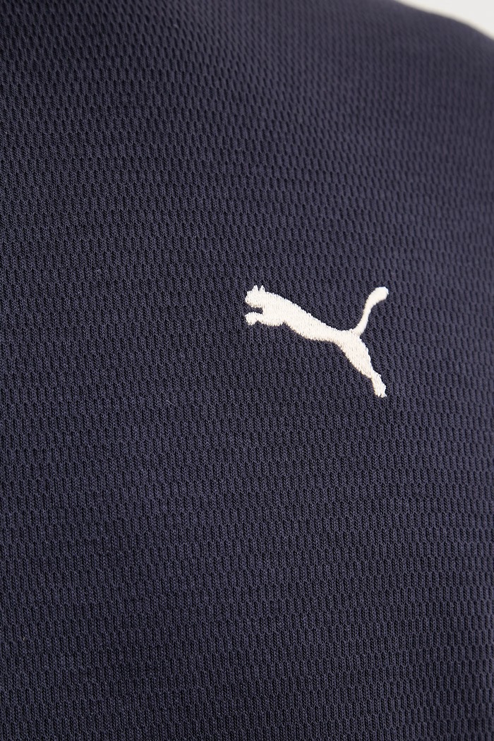 Puma kratka majica moška z bombažem Essential elevated 692018 mornarsko modra