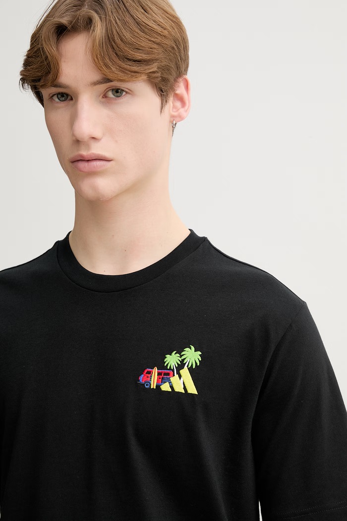 Bavlnené tričko adidas Mini Surf čierna KB2520