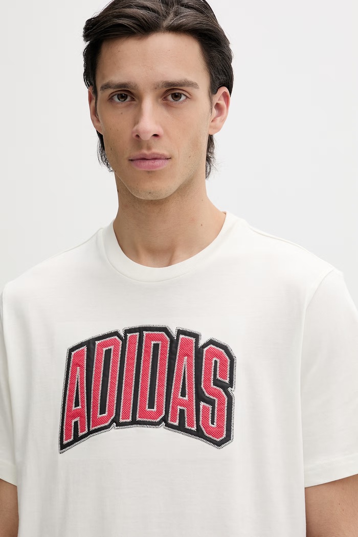 Βαμβακερό μπλουζάκι adidas Stadium μπεζ KB4928