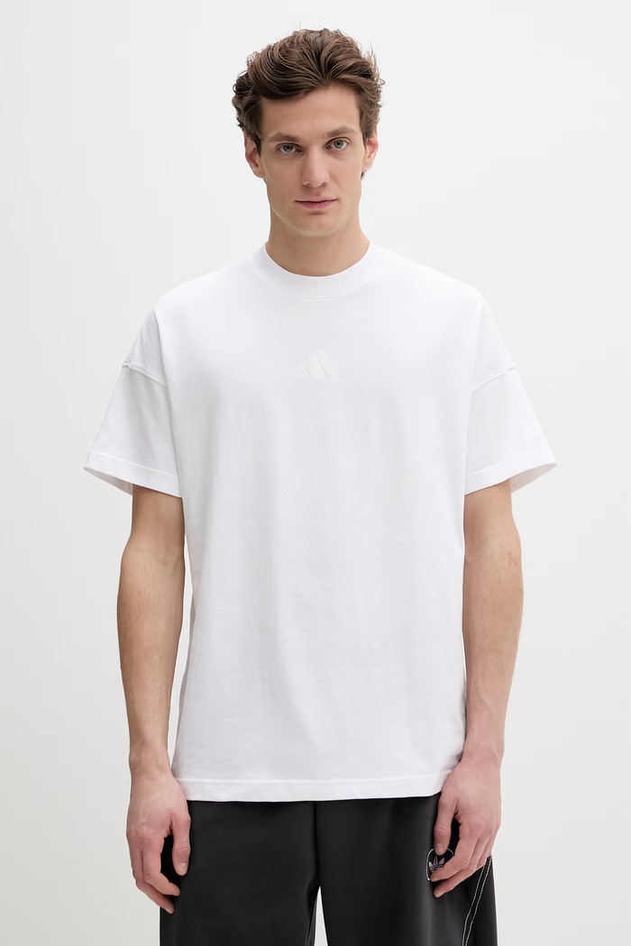 adidas tricou din bumbac uni alb KC3184
