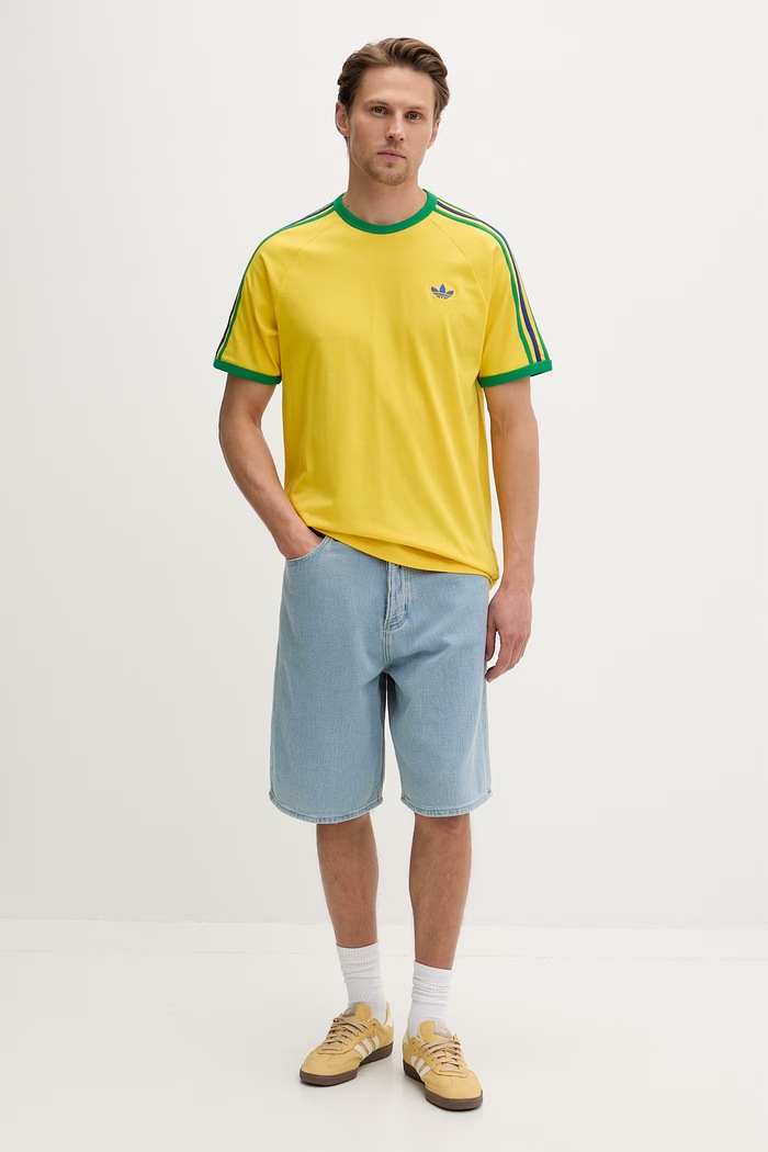 adidas Originals tričko pánske bavlnené KC8643 žltá SS26