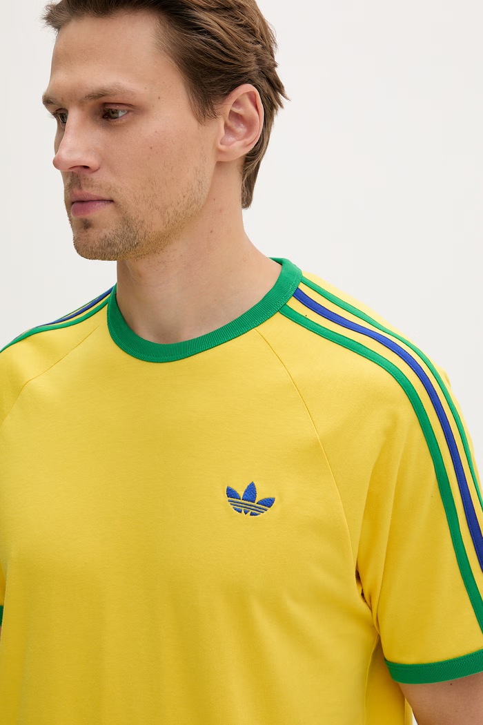 adidas Originals tričko pánske bavlnené žltá KC8643