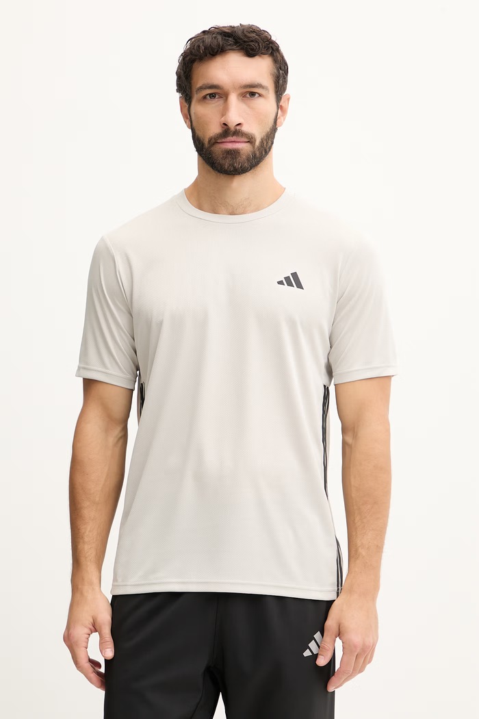Tréningové tričko adidas Performance potlač béžová KD0705
