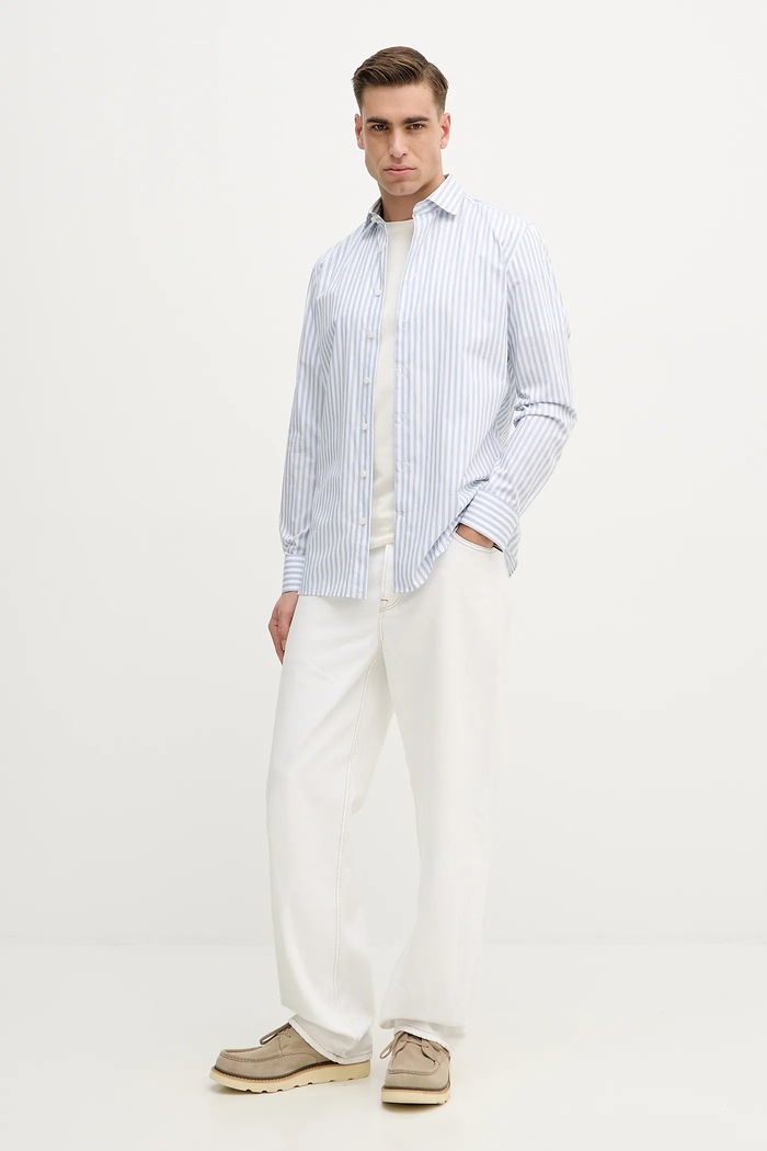Бавовняна футболка Hackett London HM5000056 бежевий SS26