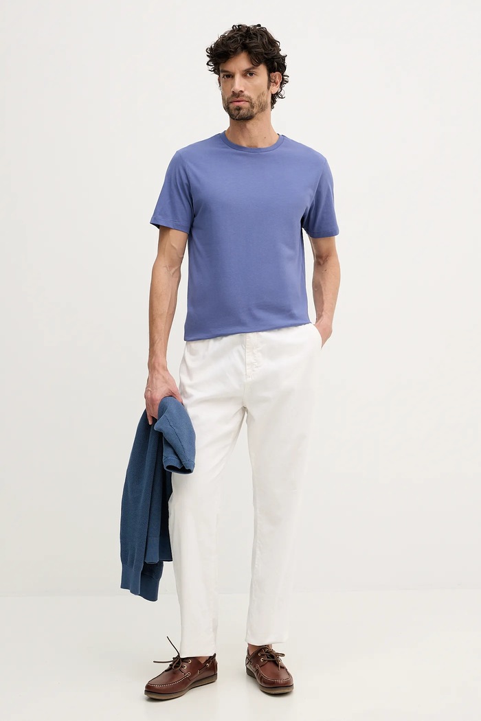 Бавовняна футболка Hackett London HM5000056 блакитний SS26