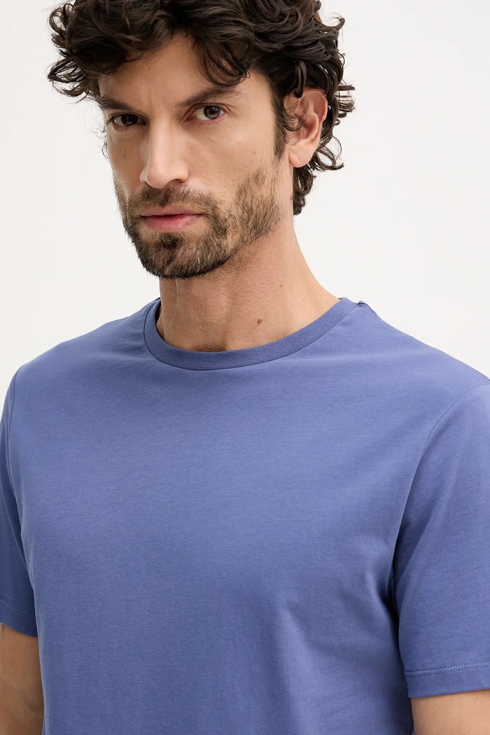 Бавовняна футболка Hackett London блакитний HM5000056
