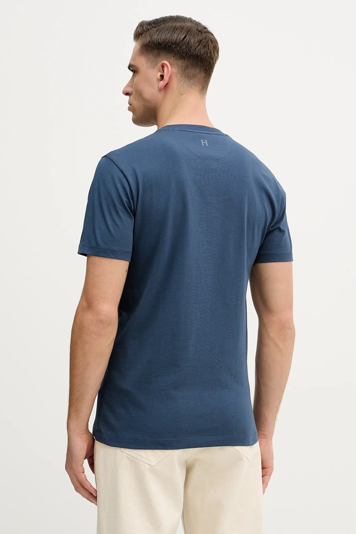 Одежда Хлопковая футболка Hackett London HM5000067 голубой