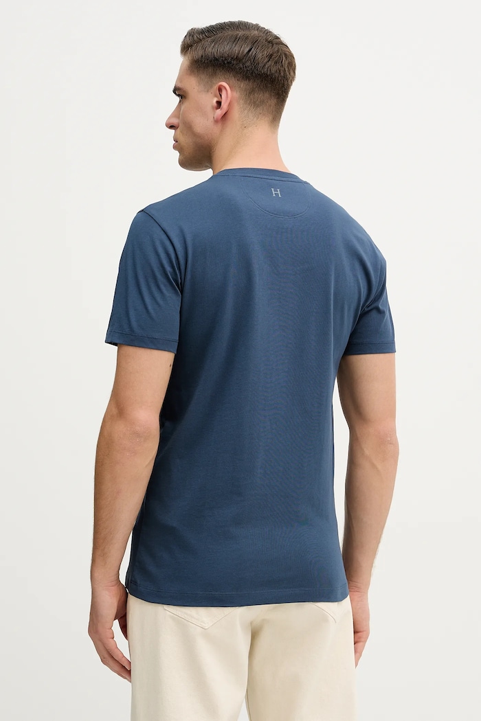 Одежда Хлопковая футболка Hackett London HM5000067 голубой