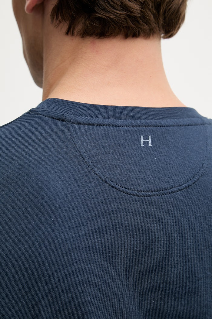Hackett London Tričko pánske bavlnené HM5000077 tmavomodrá