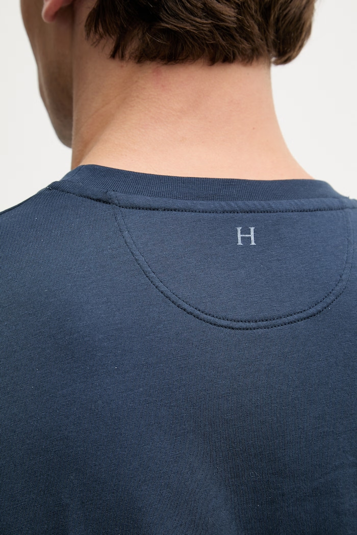 Hackett London Tričko pánske bavlnené HM5000077 tmavomodrá