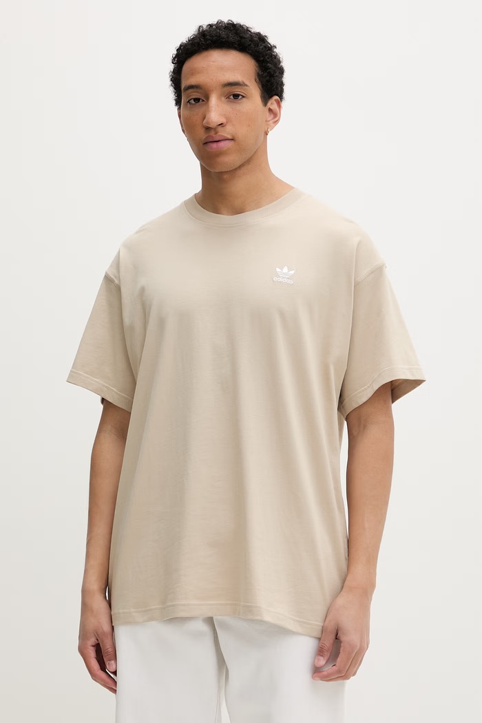 adidas Originals t-shirt ανδρικό βαμβακερό μπεζ KE1185