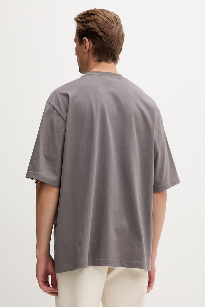 Oblečenie adidas Originals oversize tričko pánske bavlnené KE1591 sivá