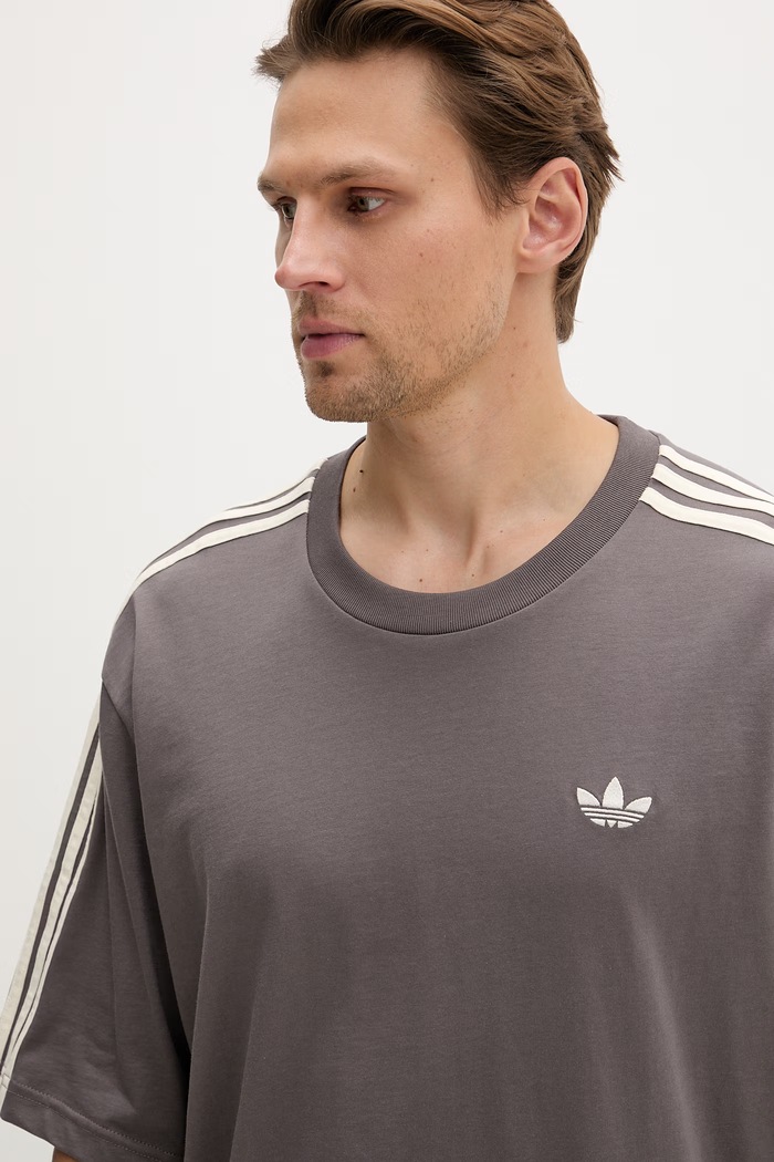adidas Originals oversize tričko pánske bavlnené sivá KE1591
