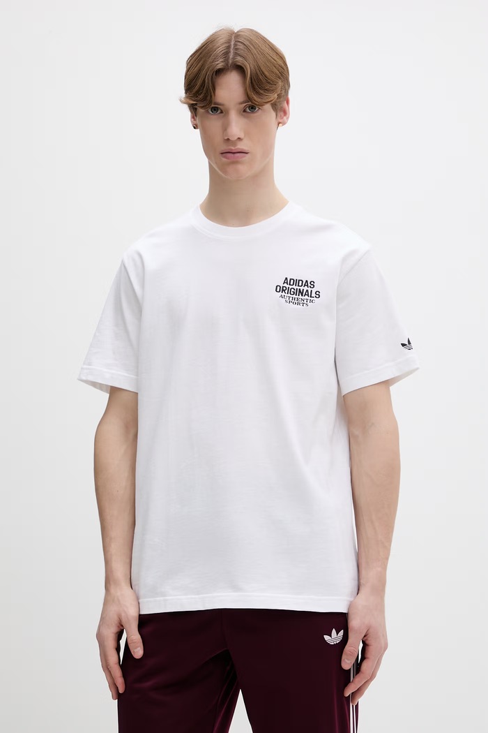 adidas Originals t-shirt bawełniany aplikacja biały KE2252