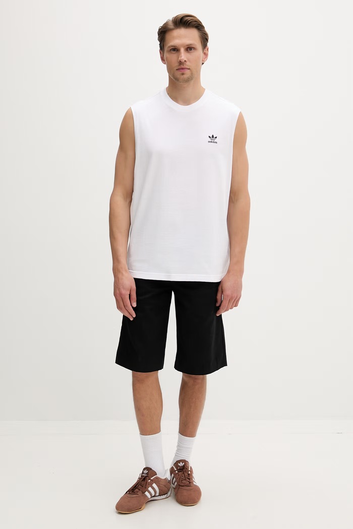 adidas Originals top pánsky bavlnený KE3396 biela SS26