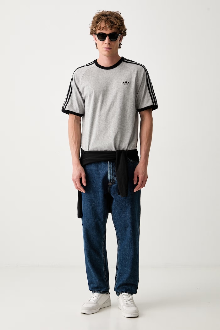 adidas Originals t-shirt γυναικείο βαμβακερό KE3532 γκρί SS26
