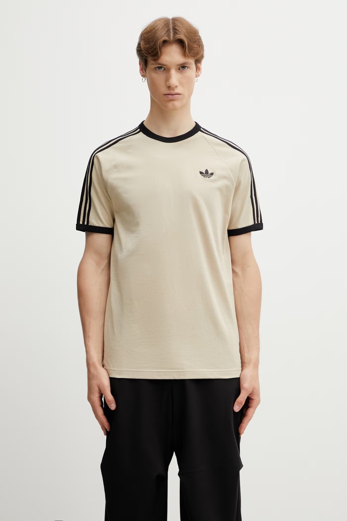 Бавовняна футболка adidas Originals бавовна бежевий KE7964