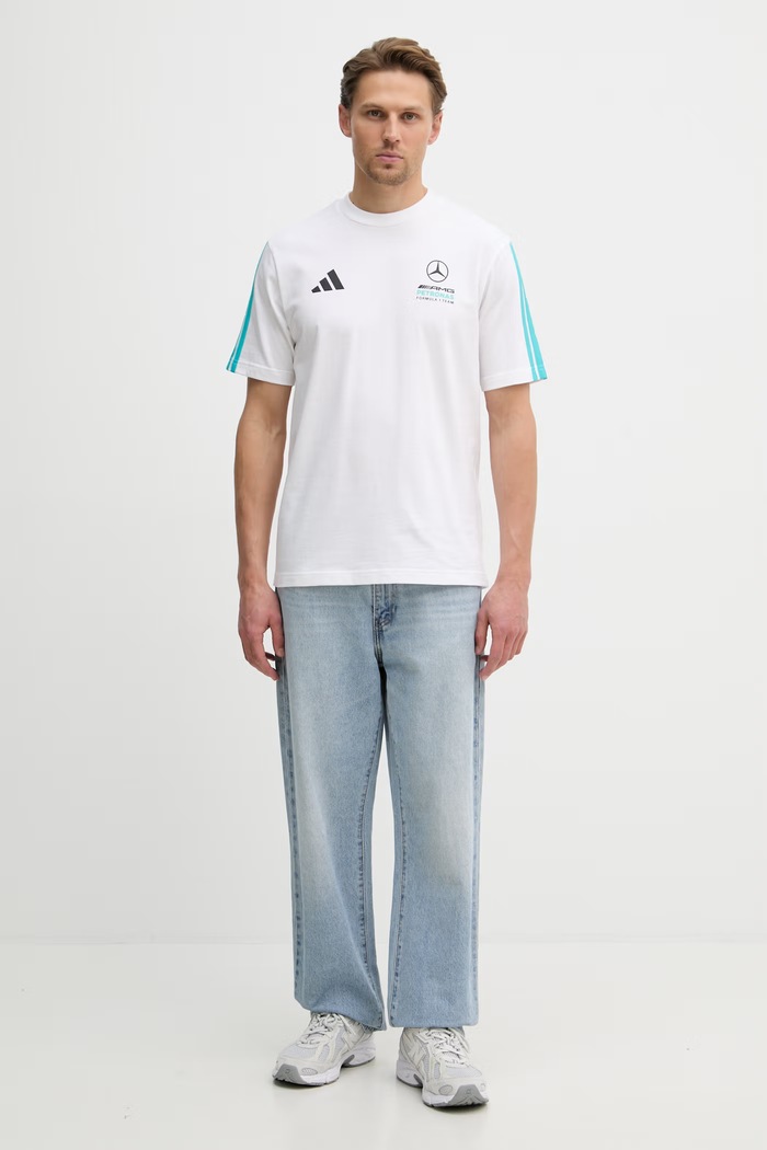 adidas tričko pánske bavlnené x Mercedes KE8162 biela SS26