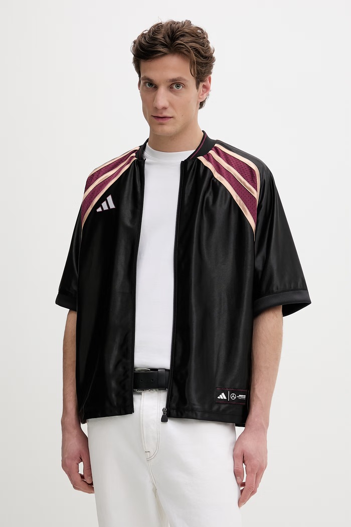 Mikina adidas x Mercedes bez kapucne čierna KG4796