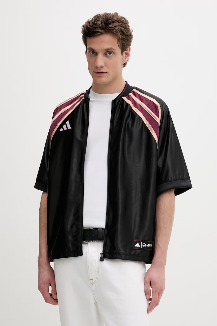 Mikina adidas x Mercedes bez kapucne čierna KG4796