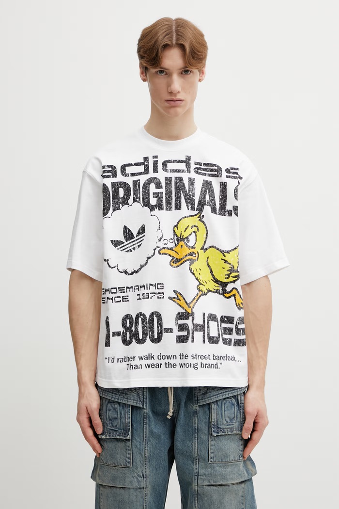 adidas Originals t-shirt bawełniany nadruk biały KG6439