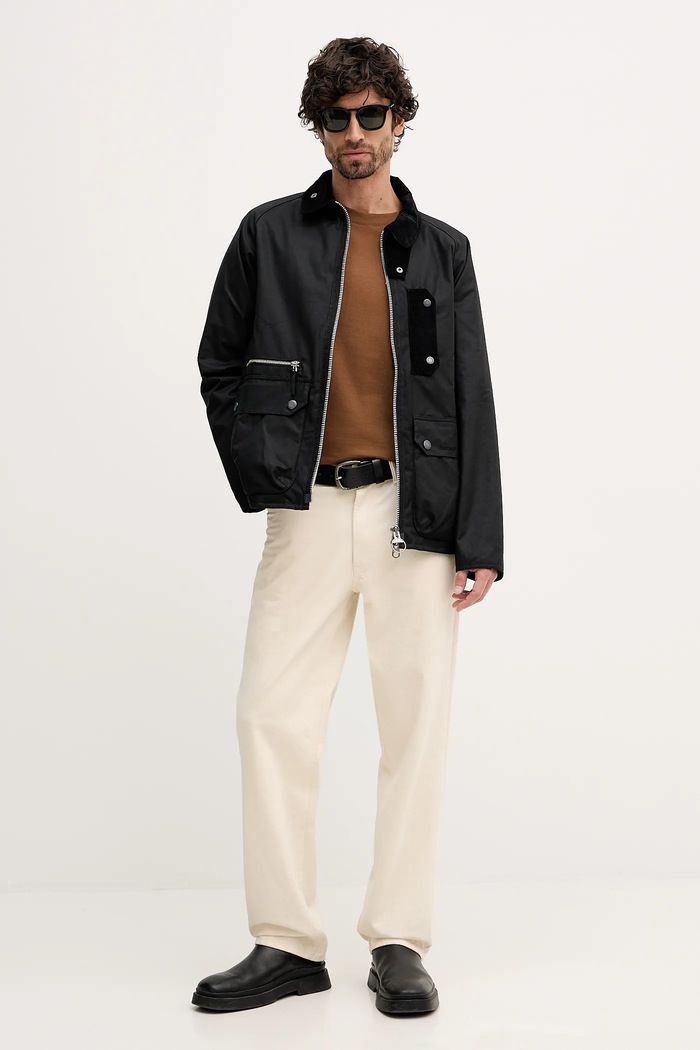 Βαμβακερό μπλουζάκι Barbour Parkend MTS1541 καφέ SS26