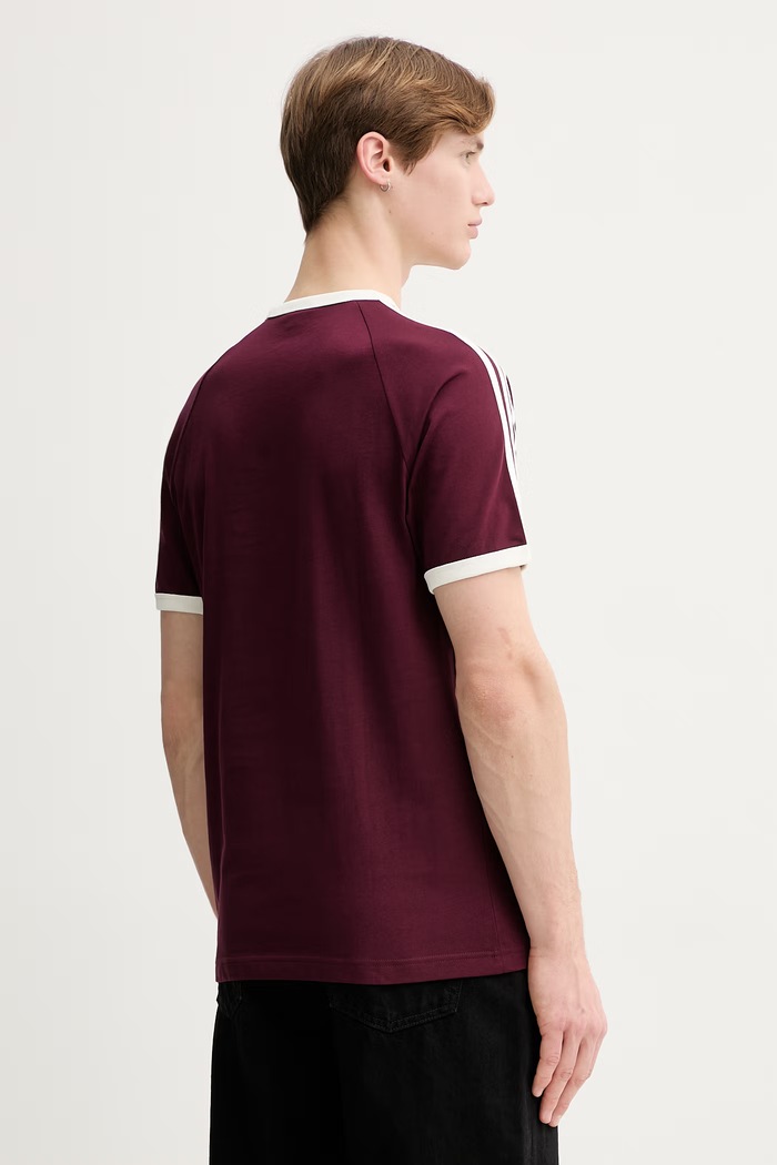 Oblečenie Bavlnené tričko adidas Originals KQ9639 burgundské