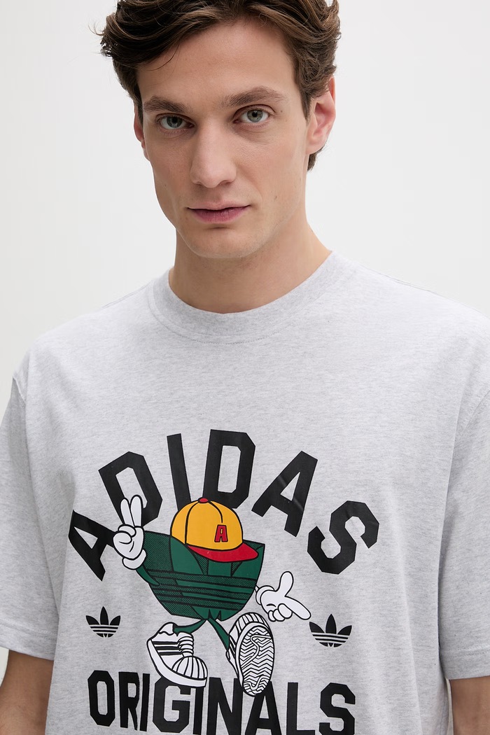 Bavlnené tričko adidas Originals sivá KS7617