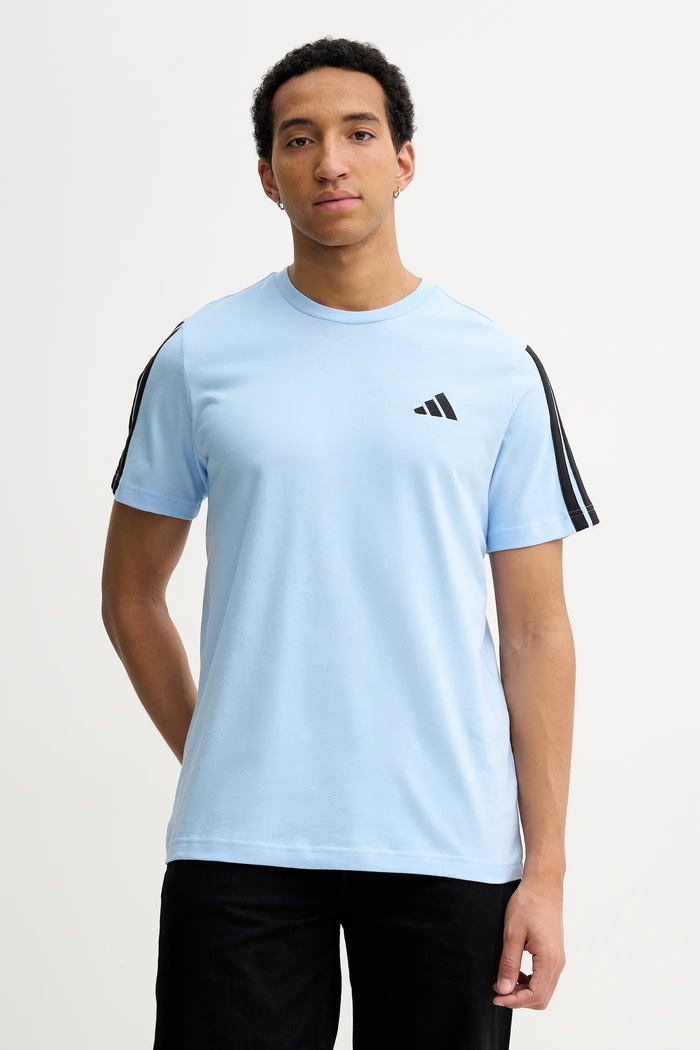 Bavlnené tričko adidas nášivka modrá KT0555