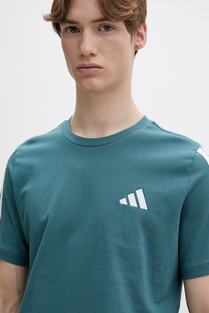 adidas tricou din bumbac turcoaz KT0559