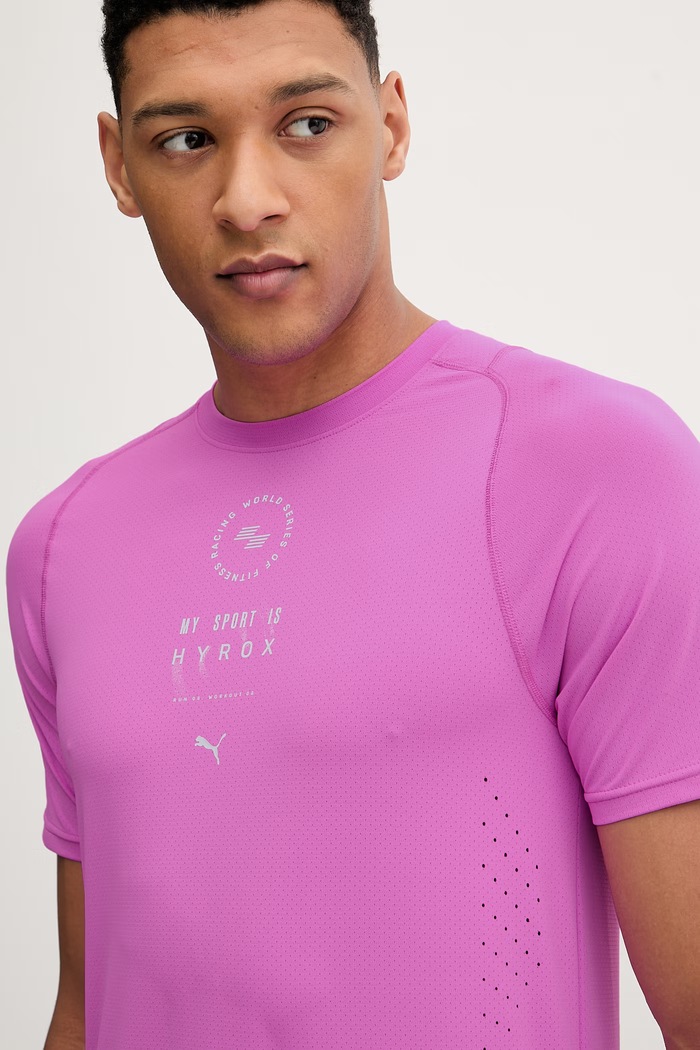 Puma t-shirt γυμναστικής ανδρικό Dryelite HYROX μωβ 528567