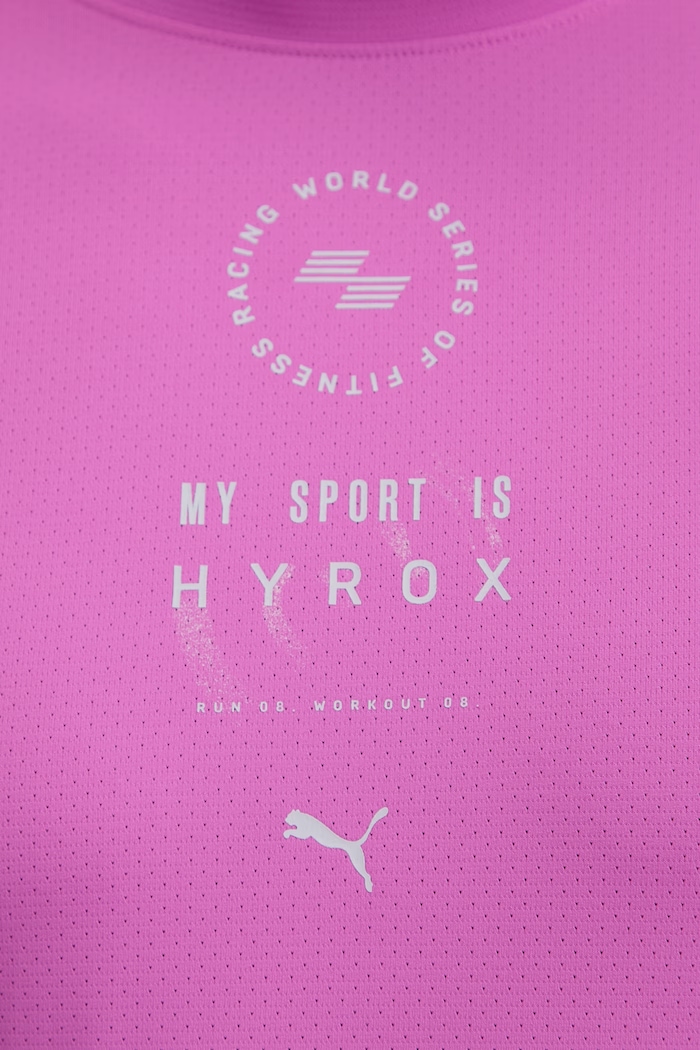 Puma t-shirt γυμναστικής ανδρικό Dryelite HYROX 528567 μωβ