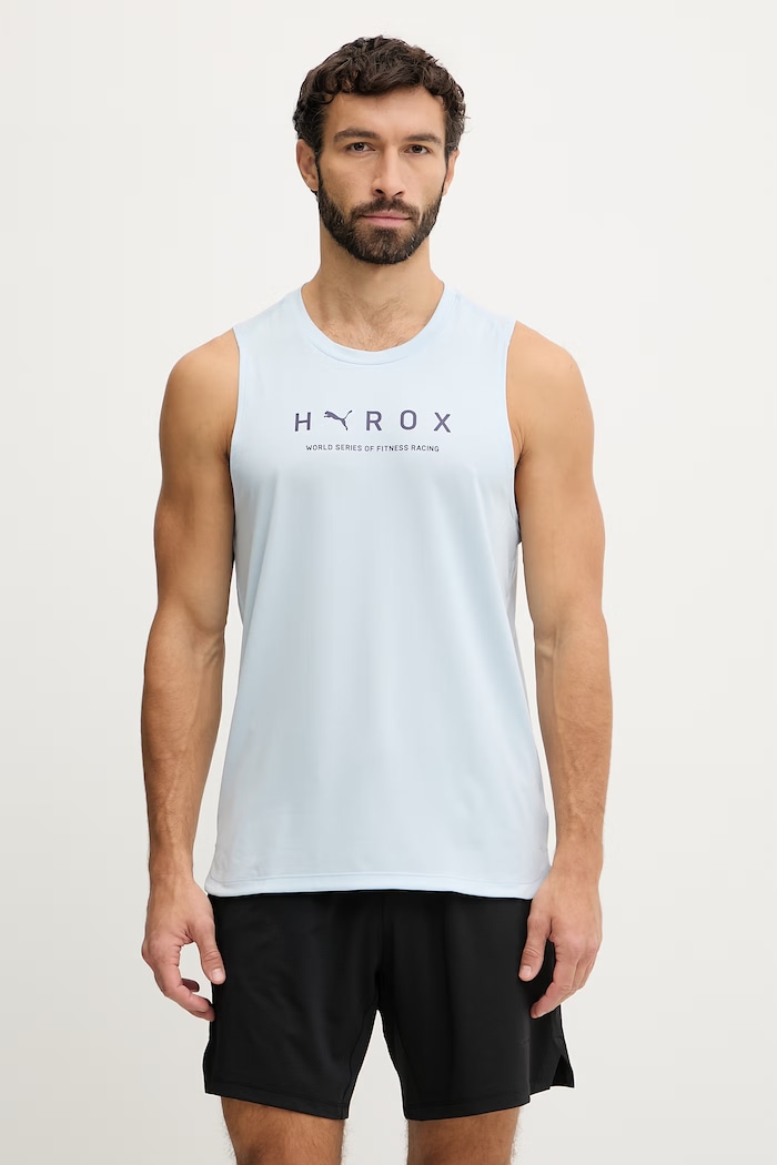 Tréningový top Puma Cloudspun HYROX potlač modrá 528690