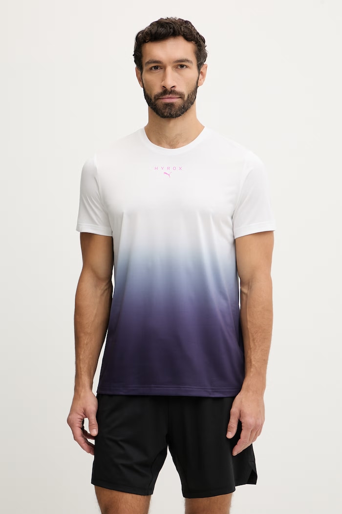 Oblečenie Tréningové tričko Puma Graphic HYROX 528519 biela