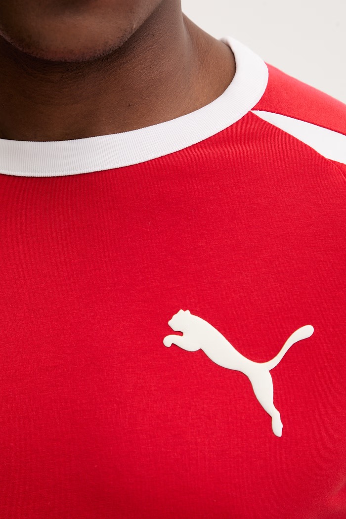 Bavlnené tričko Puma Big Cat Ringer 635242 červená