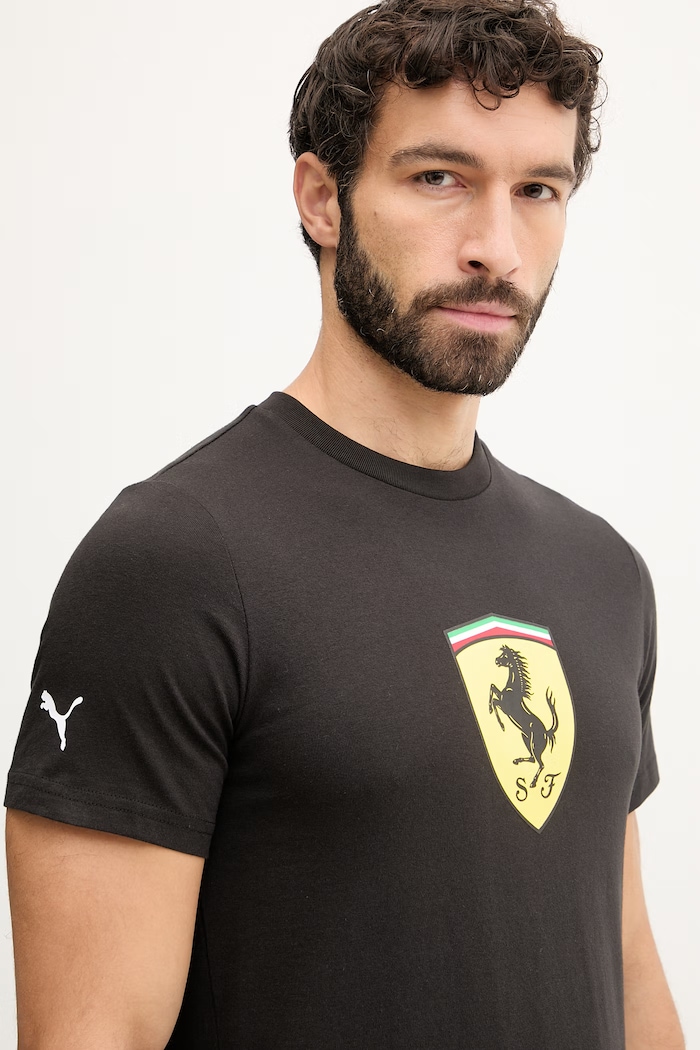 Bavlnené tričko Puma Ferrari čierna 635310