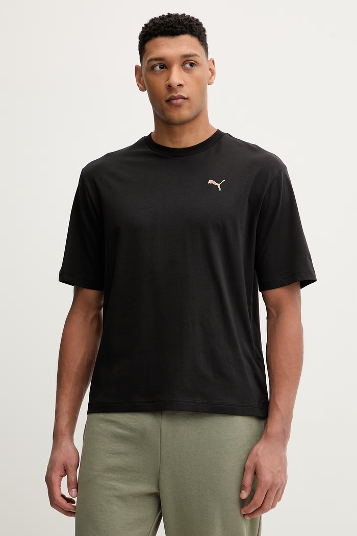 Oblačila Bombažna kratka majica Puma GRAPHIC 691783 črna