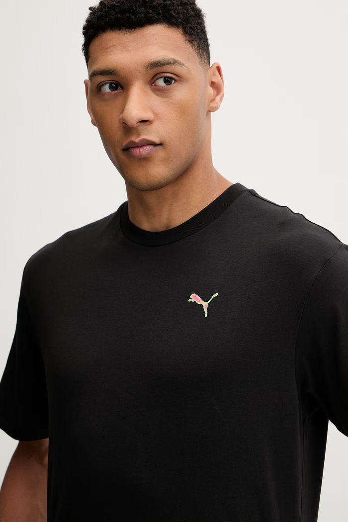 Bombažna kratka majica Puma GRAPHIC črna 691783